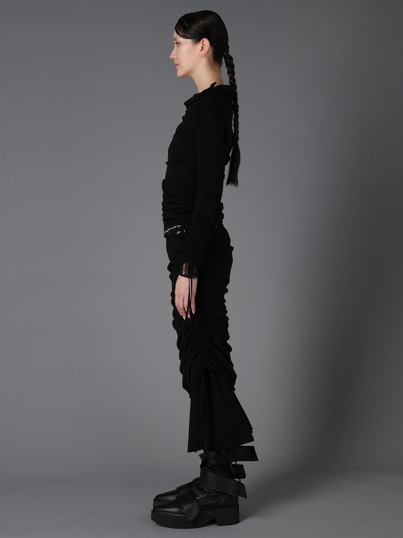 BIAS JERSEY GATHERED SLIM T