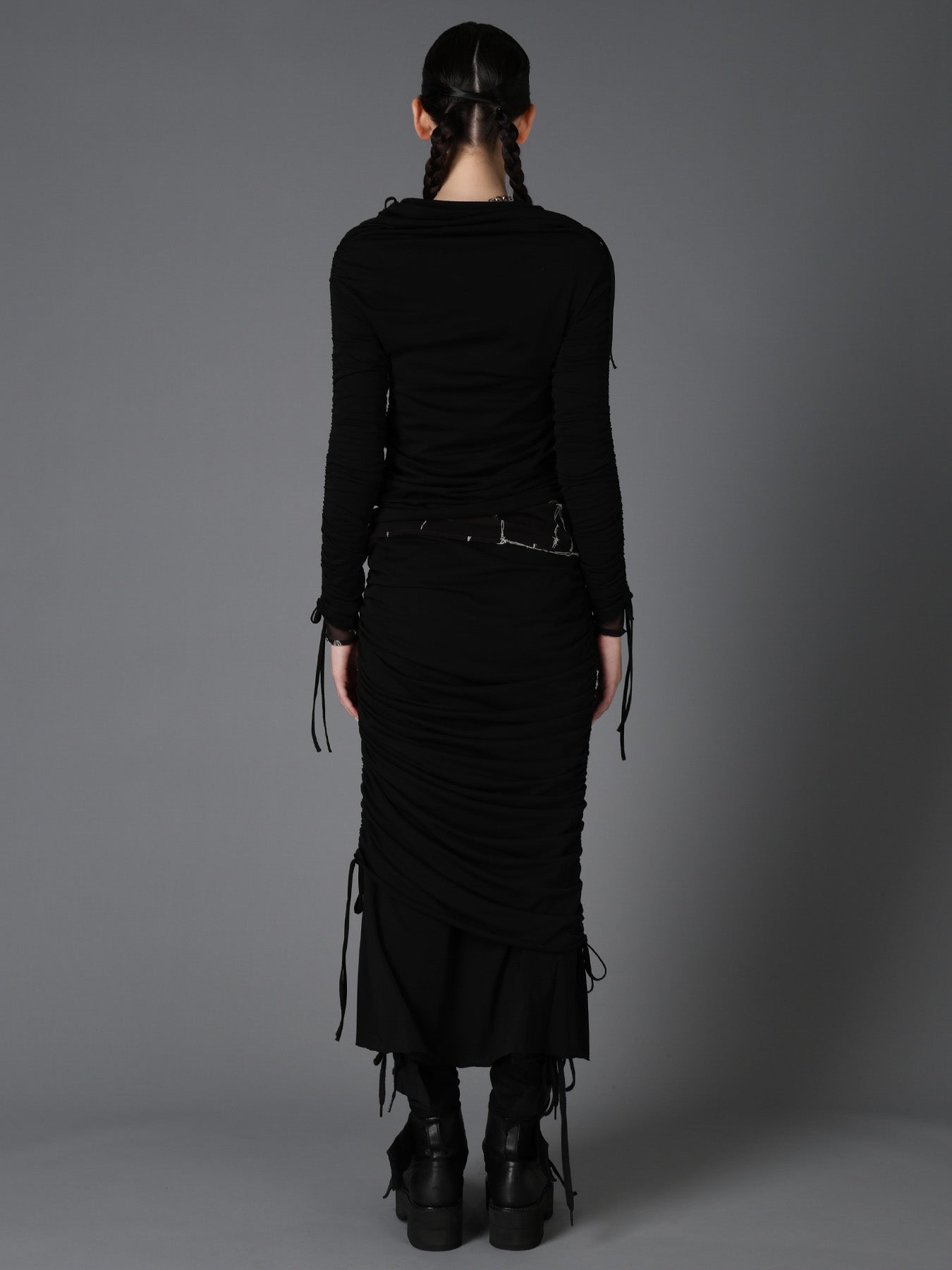 BIAS JERSEY GATHERED SLIM T