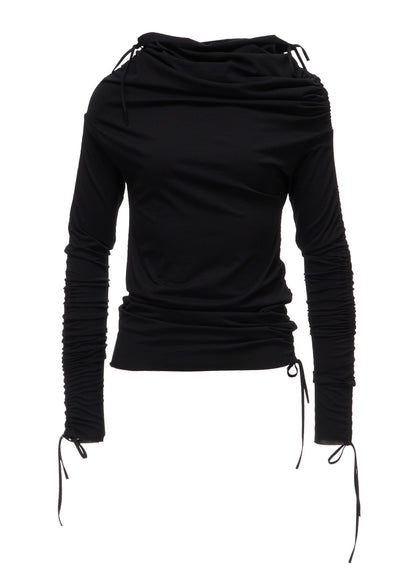 BIAS JERSEY GATHERED SLIM T