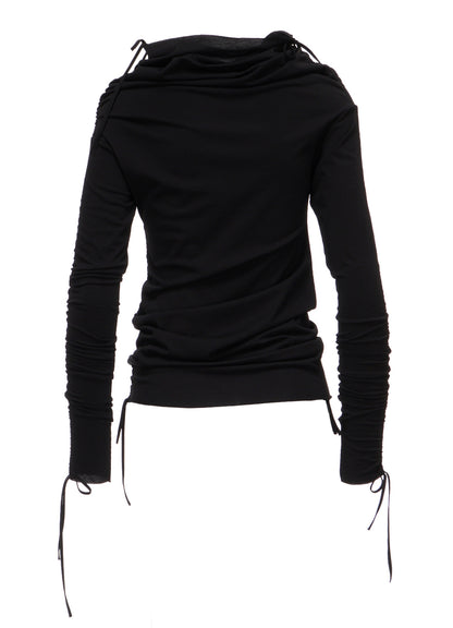 BIAS JERSEY GATHERED SLIM T
