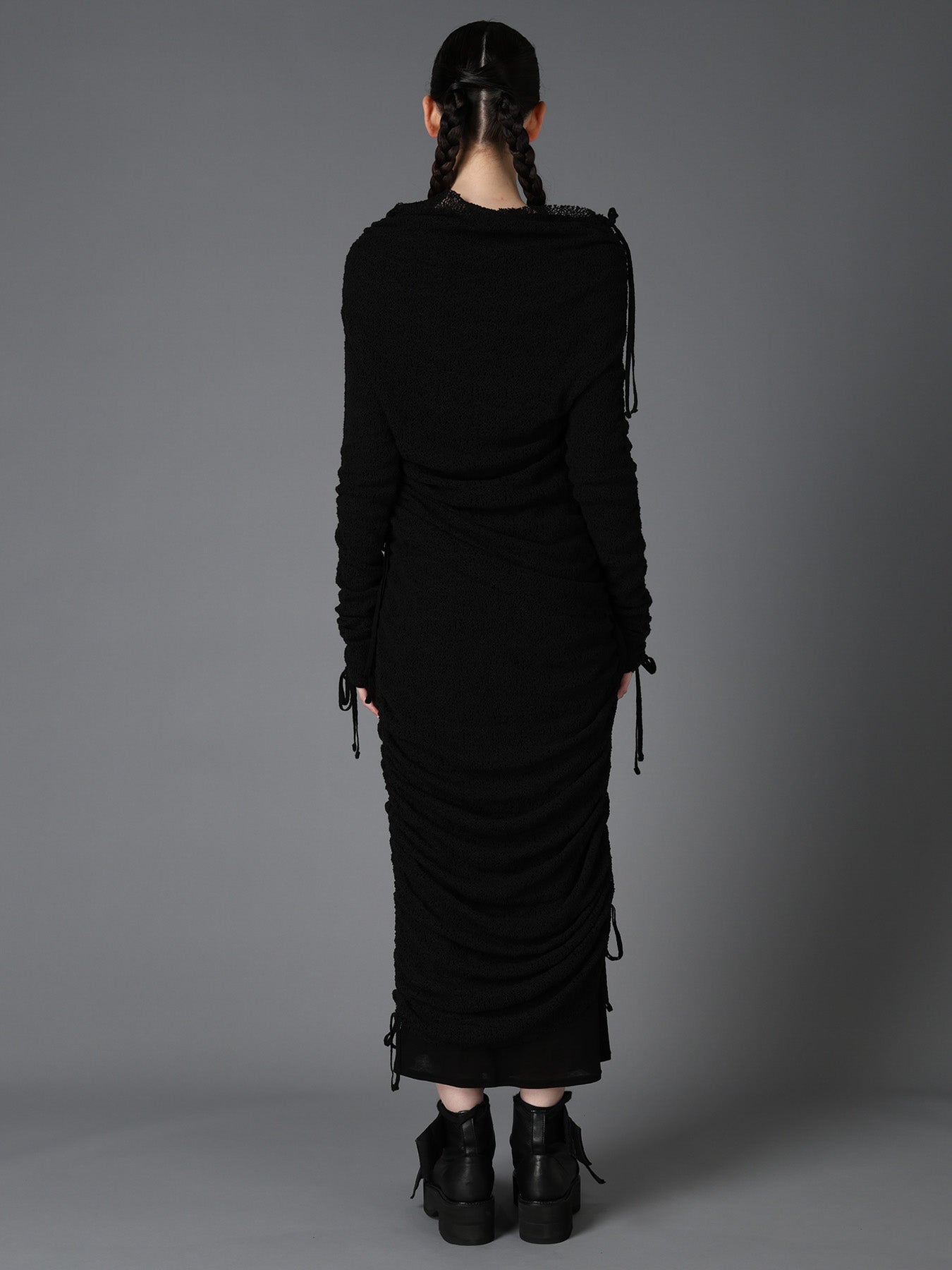 LACE+RIB KNIT GATHERED SLIM T – THE SHOP YOHJI YAMAMOTO