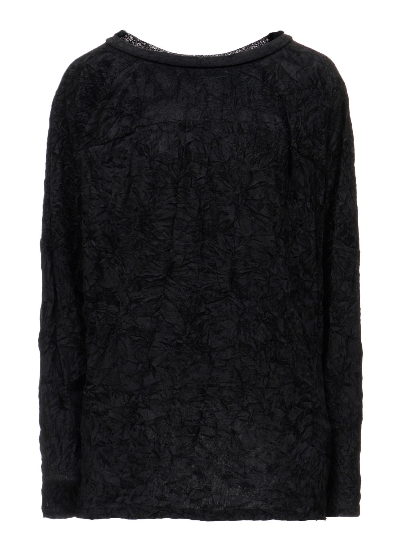 FLOCKED TULLE BALLOON LONG SLEEVE T