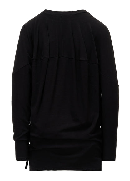 BRUSHED STRETCH JERSEY BALLOON LONG SLEEVE T