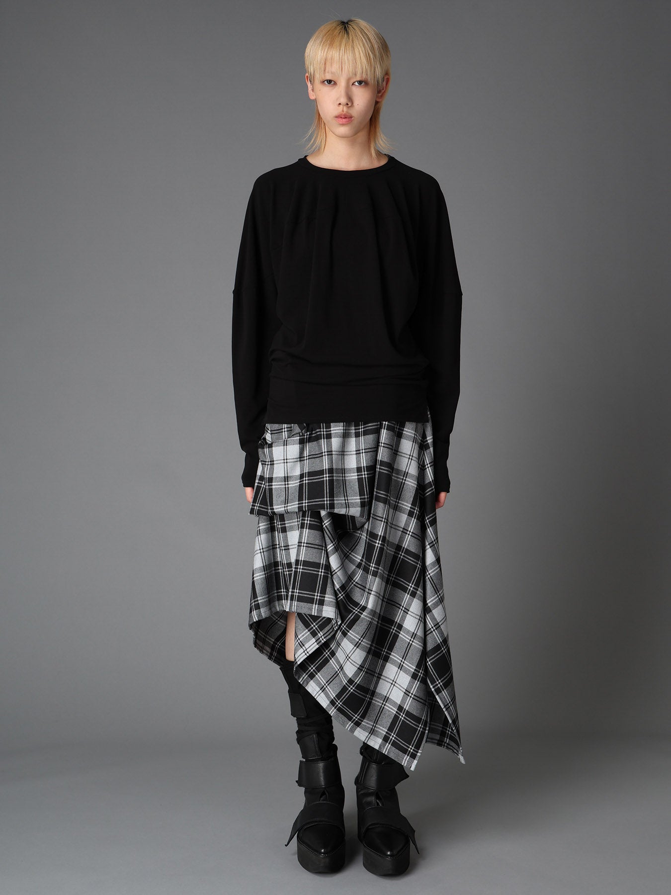 BRUSHED STRETCH JERSEY BALLOON LONG SLEEVE T – THE SHOP YOHJI YAMAMOTO