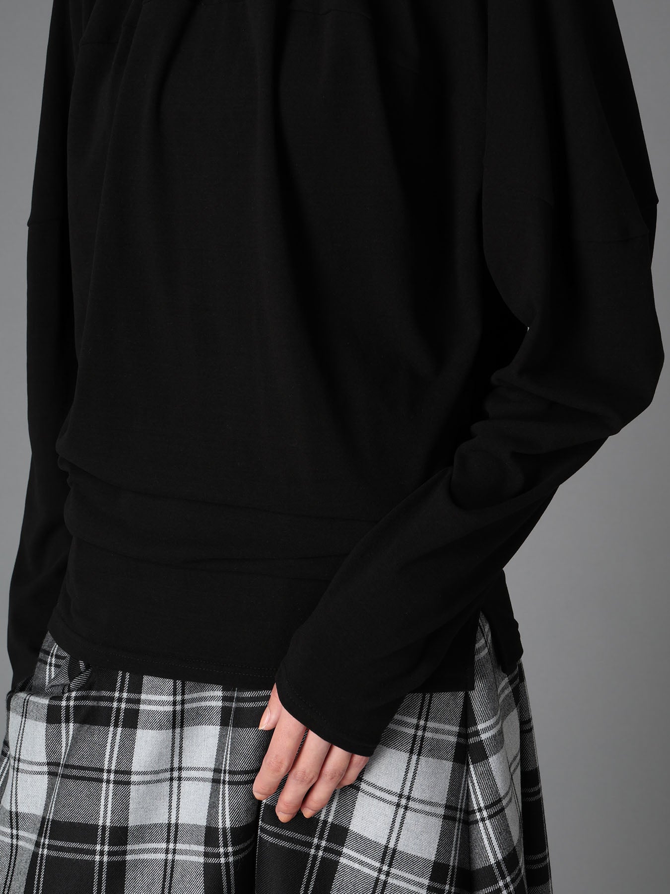 BRUSHED STRETCH JERSEY BALLOON LONG SLEEVE T – THE SHOP YOHJI YAMAMOTO