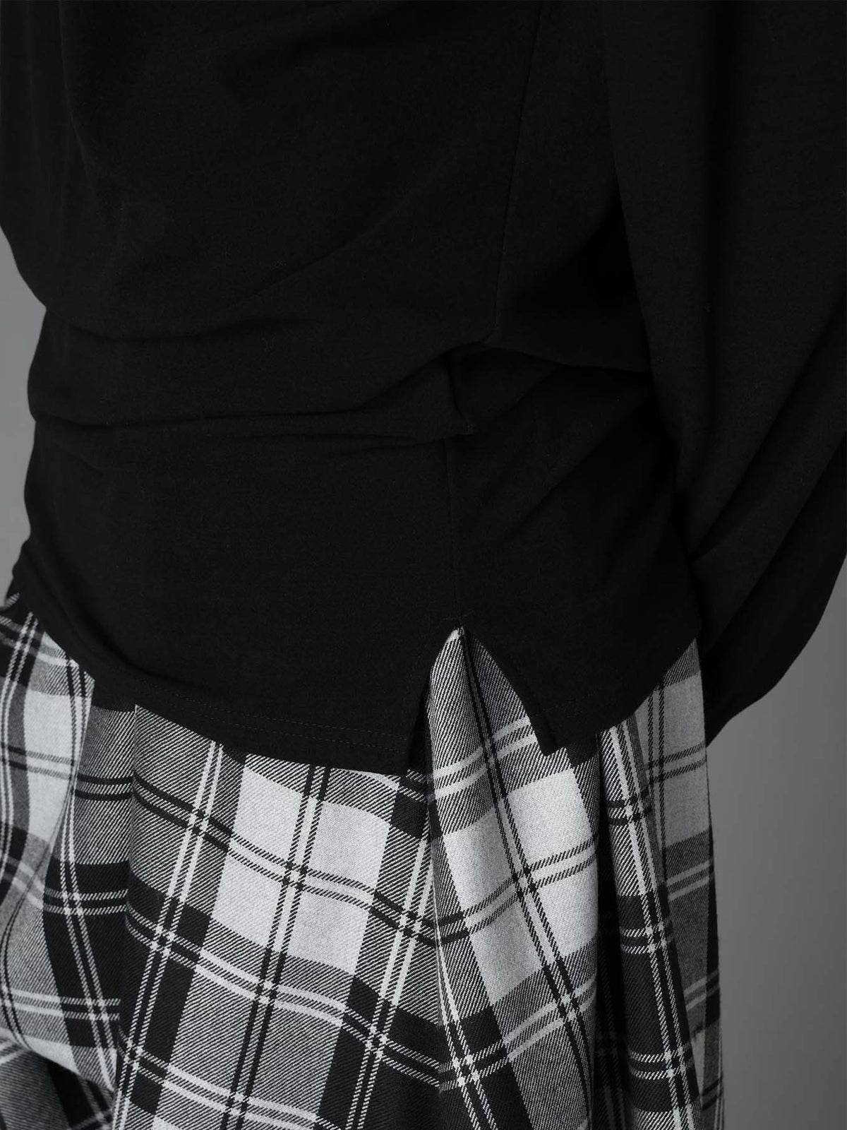 BRUSHED STRETCH JERSEY BALLOON LONG SLEEVE T