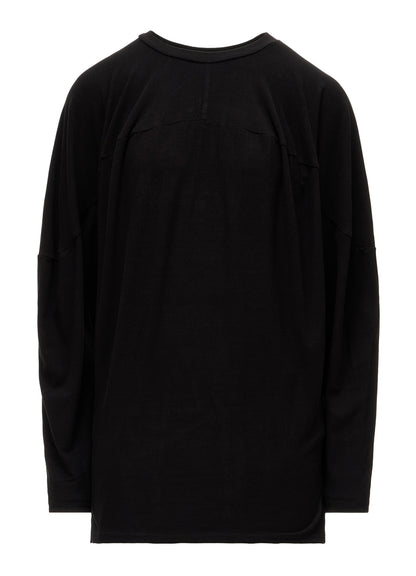 BRUSHED STRETCH JERSEY BALLOON LONG SLEEVE T