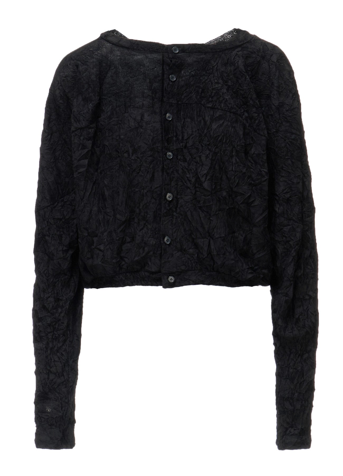 FLOCKED TULLE BALLOON CARDIGAN