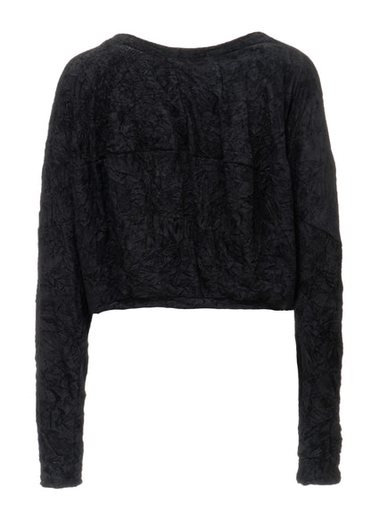 FLOCKED TULLE BALLOON CARDIGAN