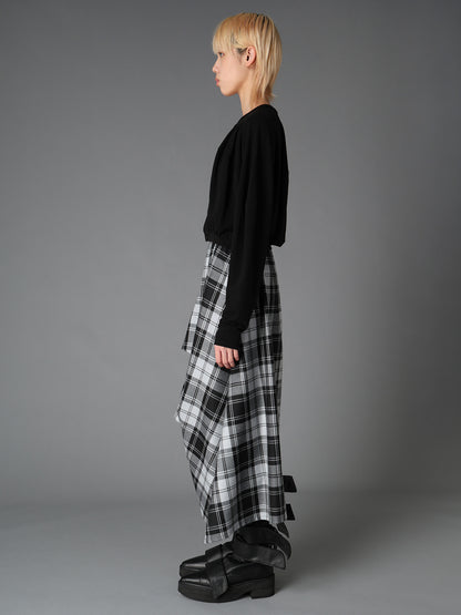 BRUSHED STRETCH JERSEY BALLOON CARDIGAN