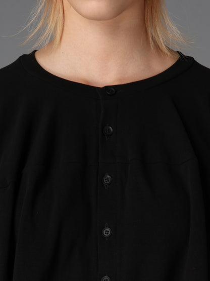 BRUSHED STRETCH JERSEY BALLOON CARDIGAN
