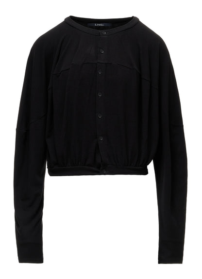BRUSHED STRETCH JERSEY BALLOON CARDIGAN