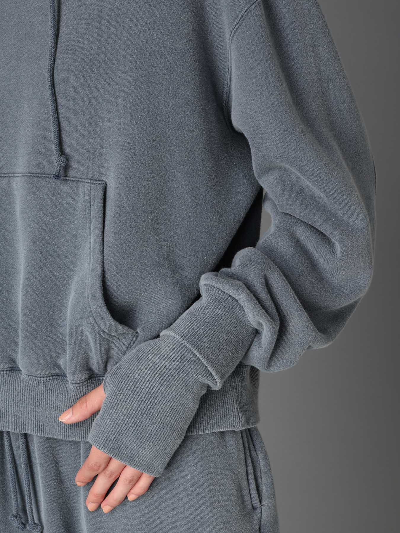 GARMENT DYED FRENCH TERRY DOUBLE HOOD PULLOVER – THE SHOP YOHJI
