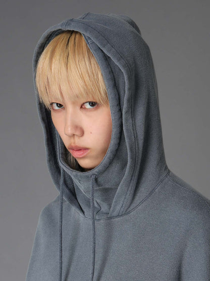 GARMENT DYED FRENCH TERRY DOUBLE HOOD PULLOVER