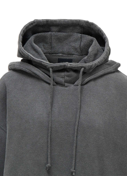 GARMENT DYED FRENCH TERRY DOUBLE HOOD PULLOVER