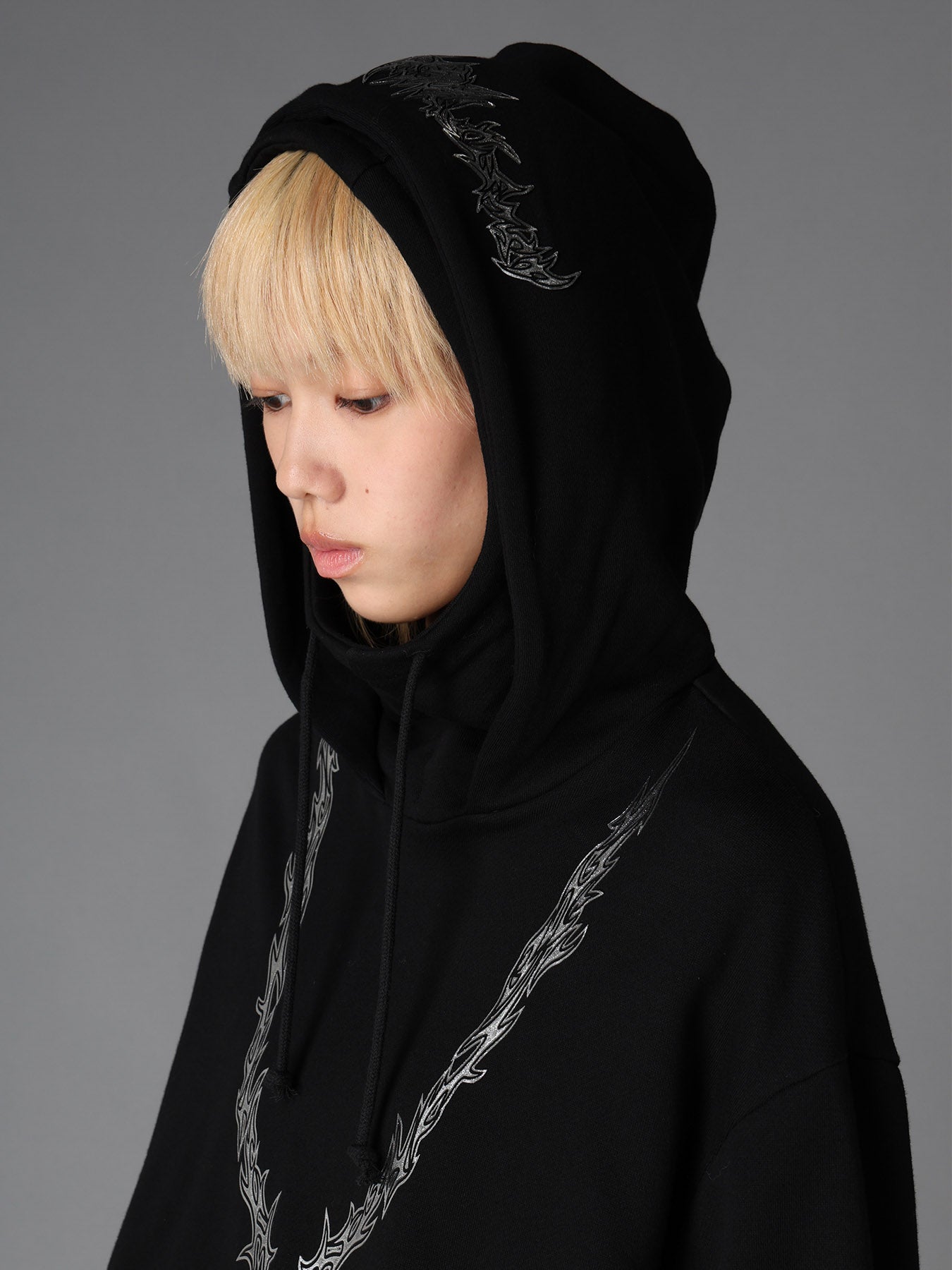 TRIBAL PRINT FRENCH TERRY DOUBLE HOOD PULLOVER – THE SHOP YOHJI