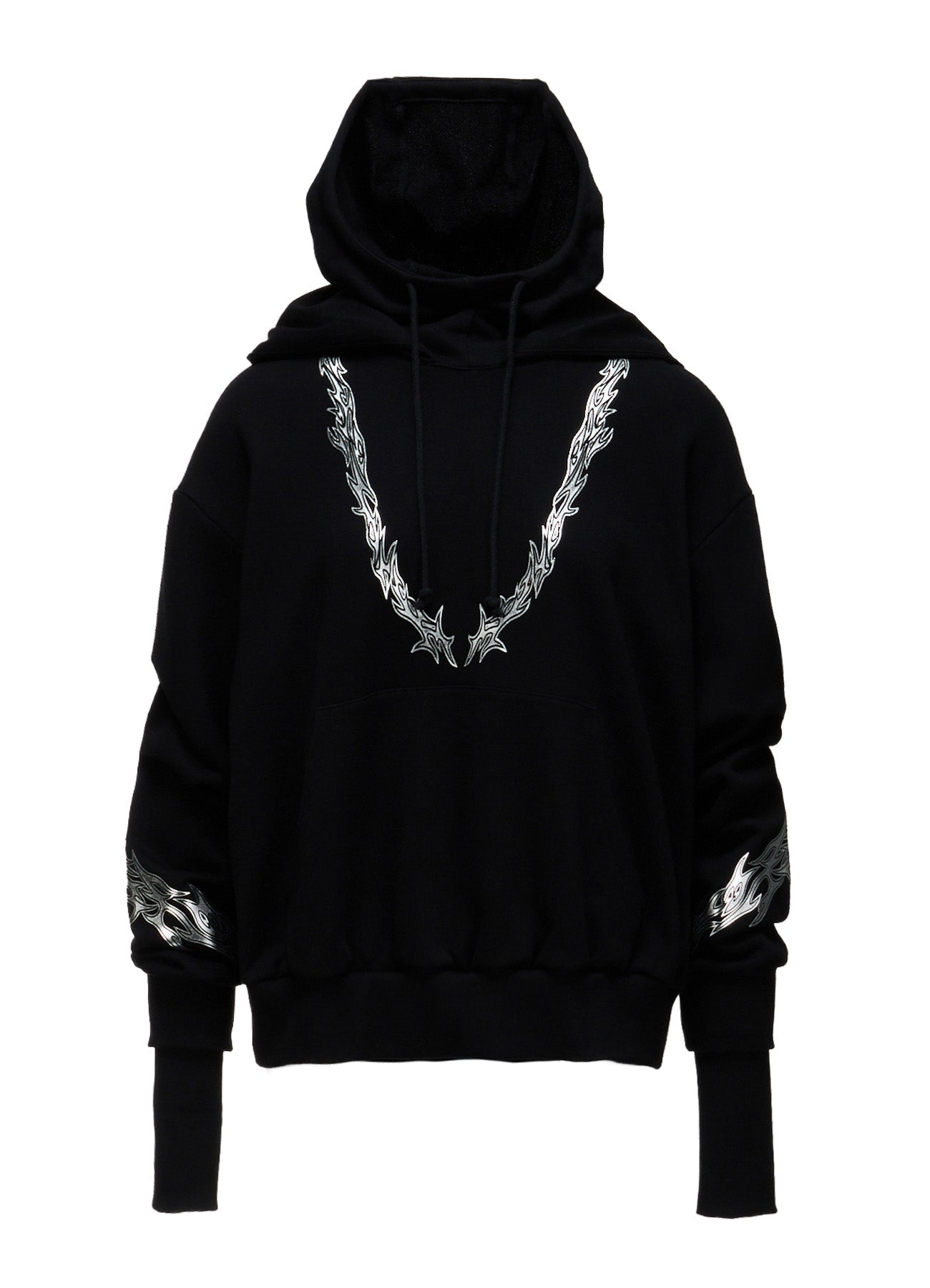 TRIBAL PRINT FRENCH TERRY DOUBLE HOOD PULLOVER – THE SHOP YOHJI