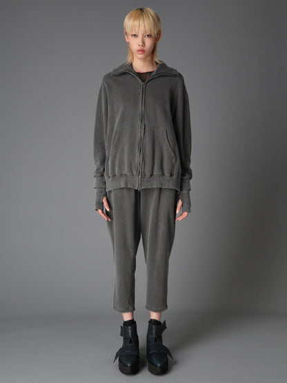 GARMENT DYED FRENCH TERRY DOUBLE HOOD PARKA