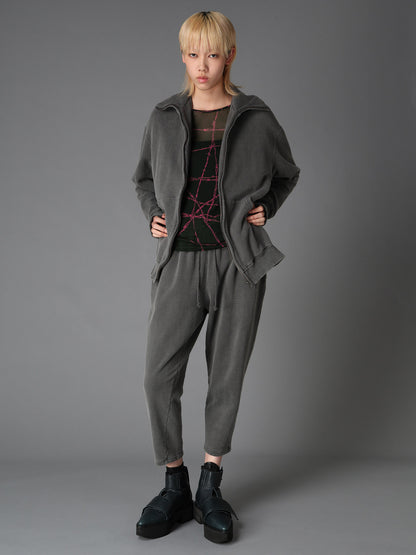 GARMENT DYED FRENCH TERRY DOUBLE HOOD PARKA