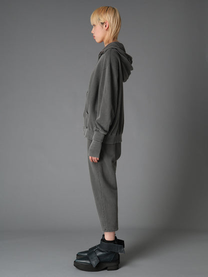 GARMENT DYED FRENCH TERRY DOUBLE HOOD PARKA