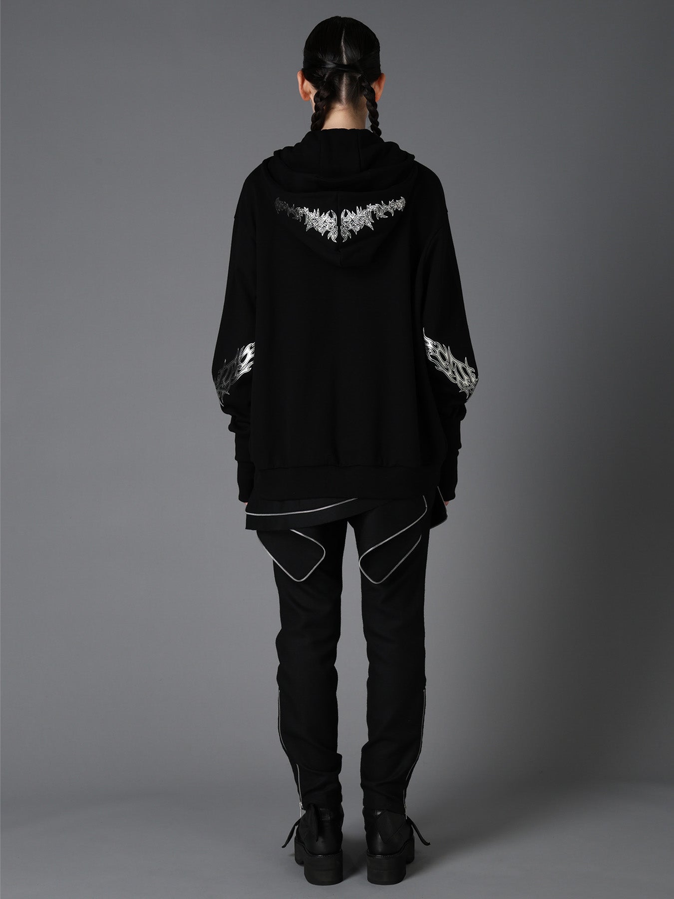 TRIBAL PRINT FRENCH TERRY DOUBLE HOOD PARKA – THE SHOP YOHJI YAMAMOTO