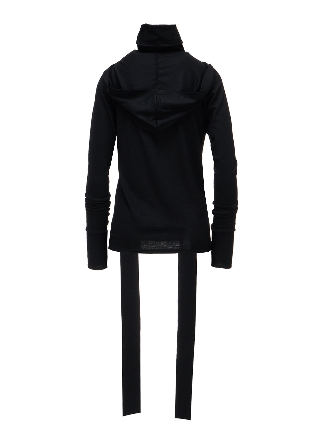 W/ SINGLE JERSEY SCARF DETAIL HOODED T SHIRT
