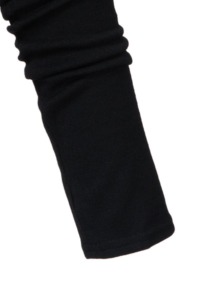 W/ SINGLE JERSEY SCARF DETAIL HOODED T SHIRT