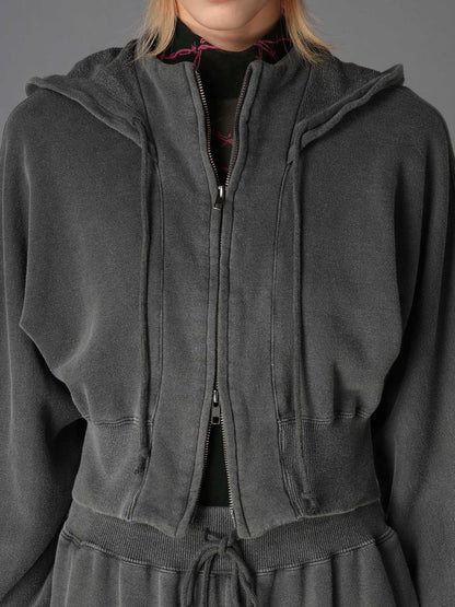 GARMENT DYED FRENCH TERRY SHORT PARKA