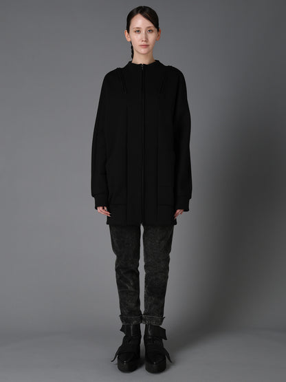 DOUBLE FACE JERSEY LONG ZIP BLOUSON