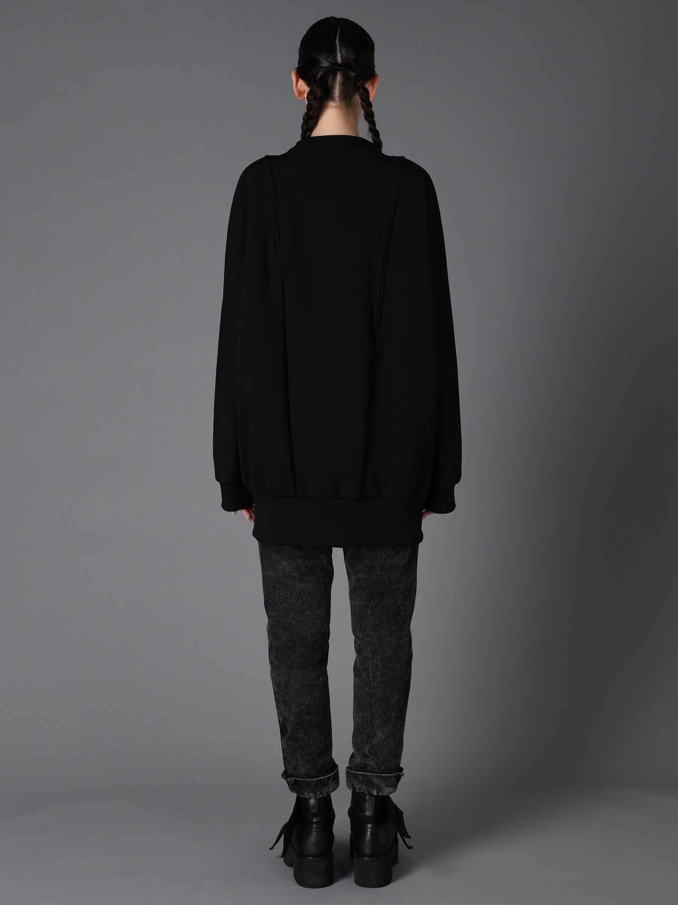 DOUBLE FACE JERSEY LONG ZIP BLOUSON