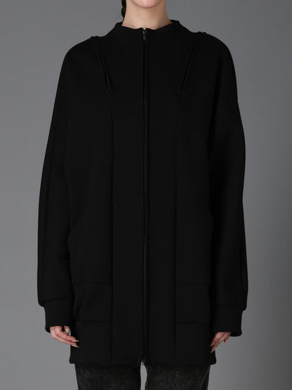 DOUBLE FACE JERSEY LONG ZIP BLOUSON