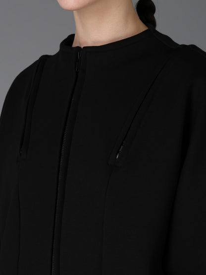 DOUBLE FACE JERSEY LONG ZIP BLOUSON