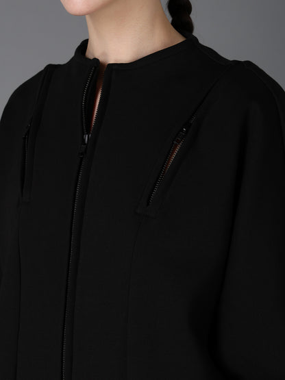 DOUBLE FACE JERSEY LONG ZIP BLOUSON