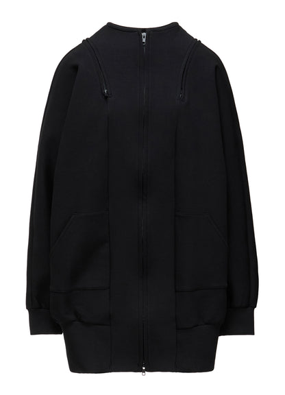 DOUBLE FACE JERSEY LONG ZIP BLOUSON