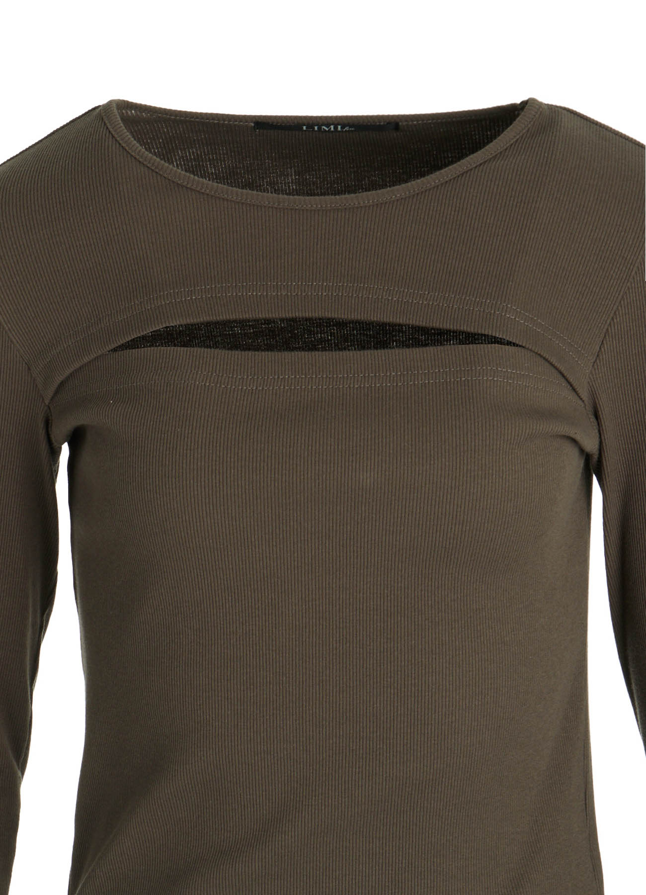 C/ RIB SLIT CHEST LONG SLEEVE T – THE SHOP YOHJI YAMAMOTO