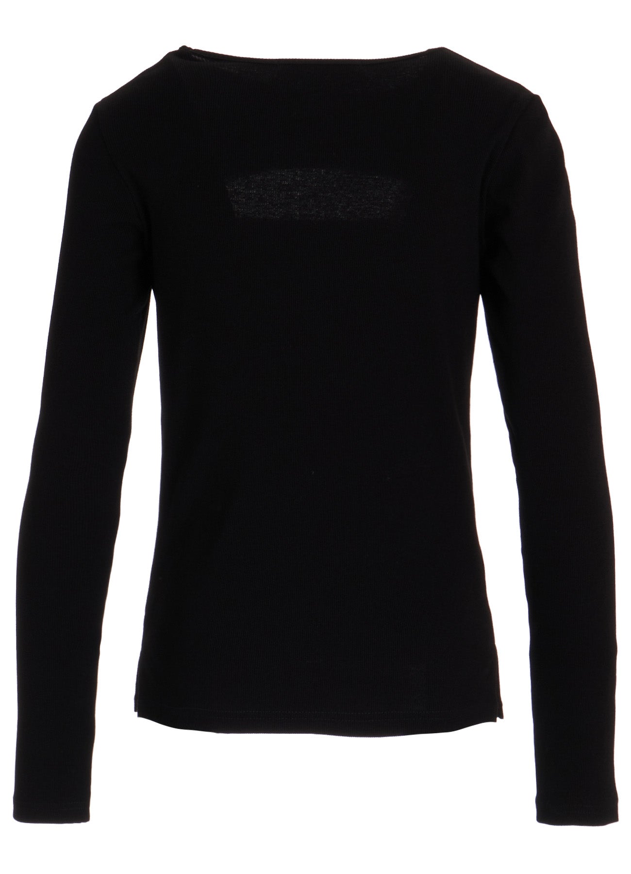 C/ RIB SLIT CHEST LONG SLEEVE T