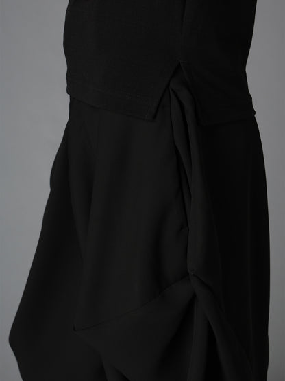 BRUSHED STRETCH JERSEY SLIT CHEST LONG SLEEVE T