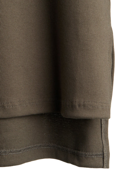C/ RIB LAYERED DETAIL T SHIRT