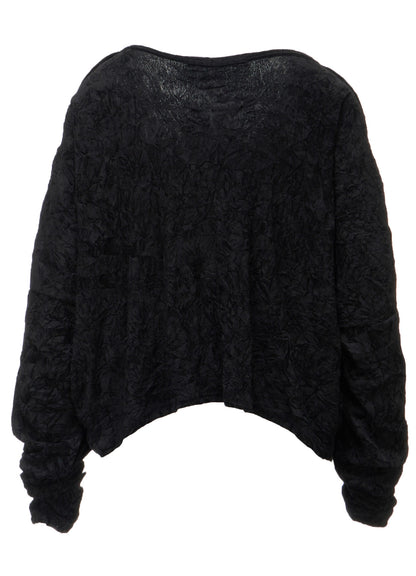FLOCKED TULLE SHOULDER OPEN SHORT T