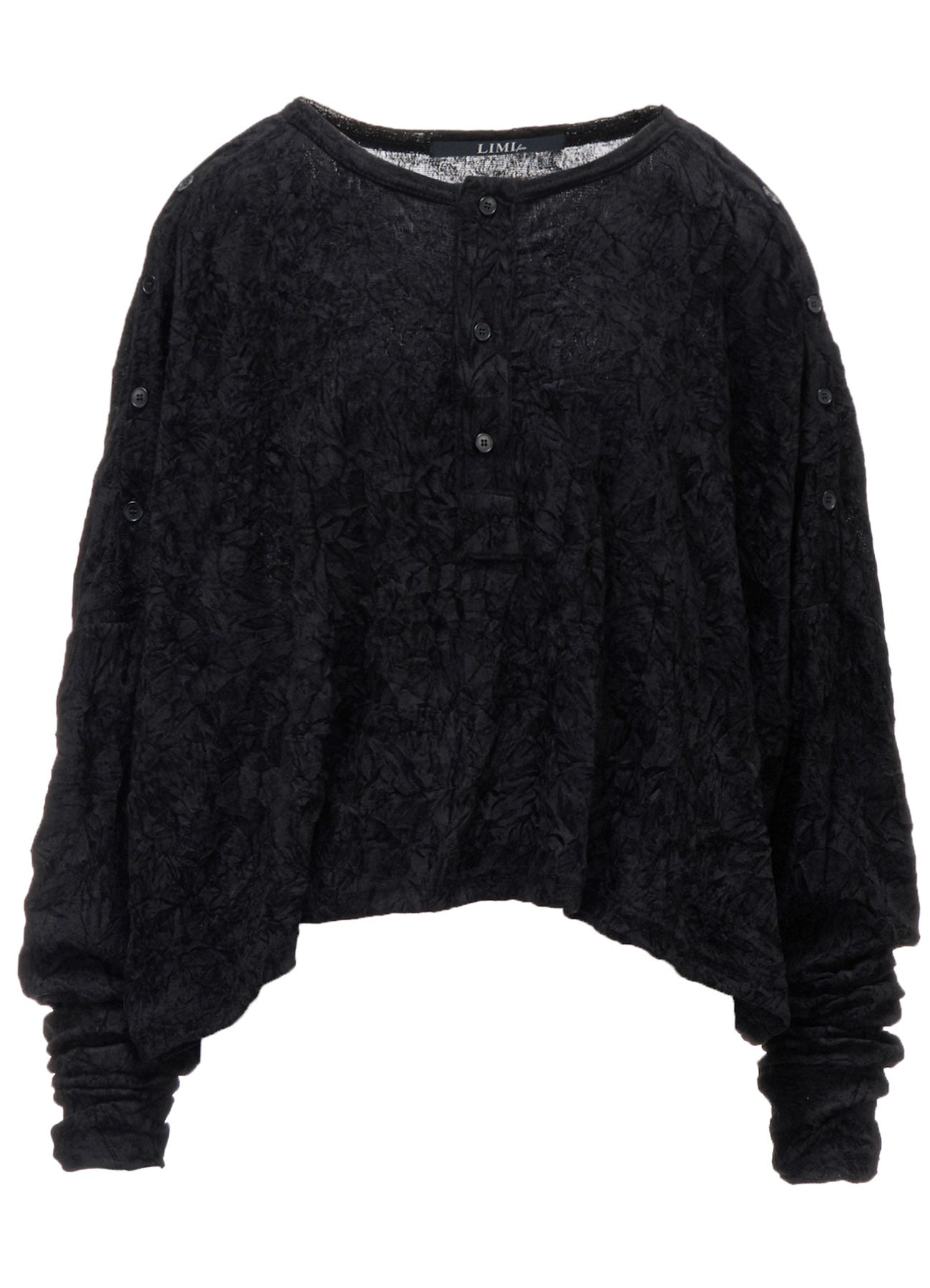 FLOCKED TULLE SHOULDER OPEN SHORT T