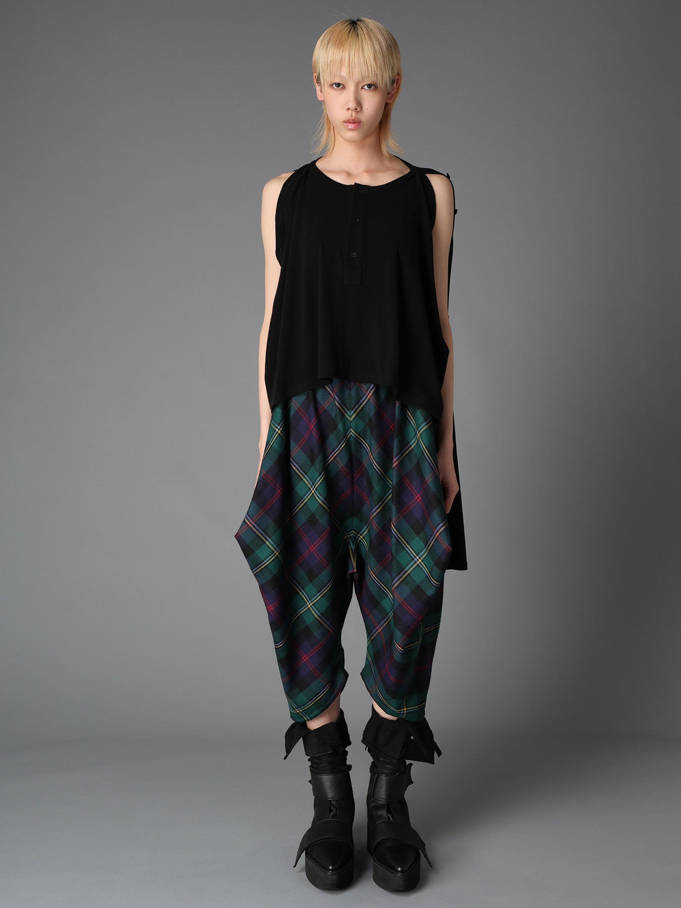 BRUSHED STRETCH JERSEY SHOULDER OPEN SHORT T – THE SHOP YOHJI YAMAMOTO