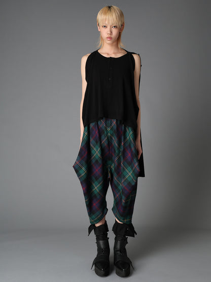 BRUSHED STRETCH JERSEY SHOULDER OPEN SHORT T