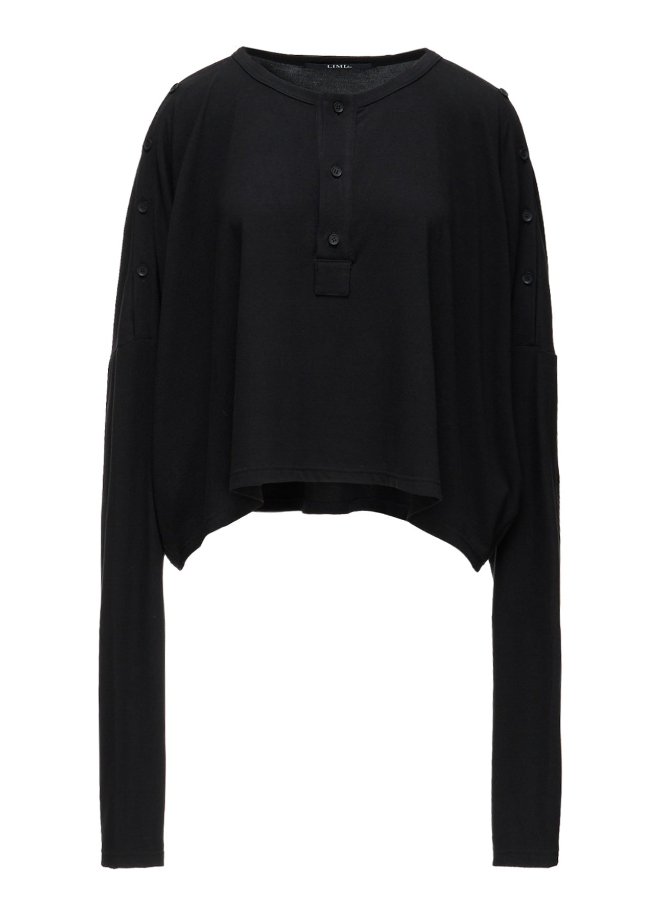BRUSHED STRETCH JERSEY SHOULDER OPEN SHORT T – THE SHOP YOHJI YAMAMOTO