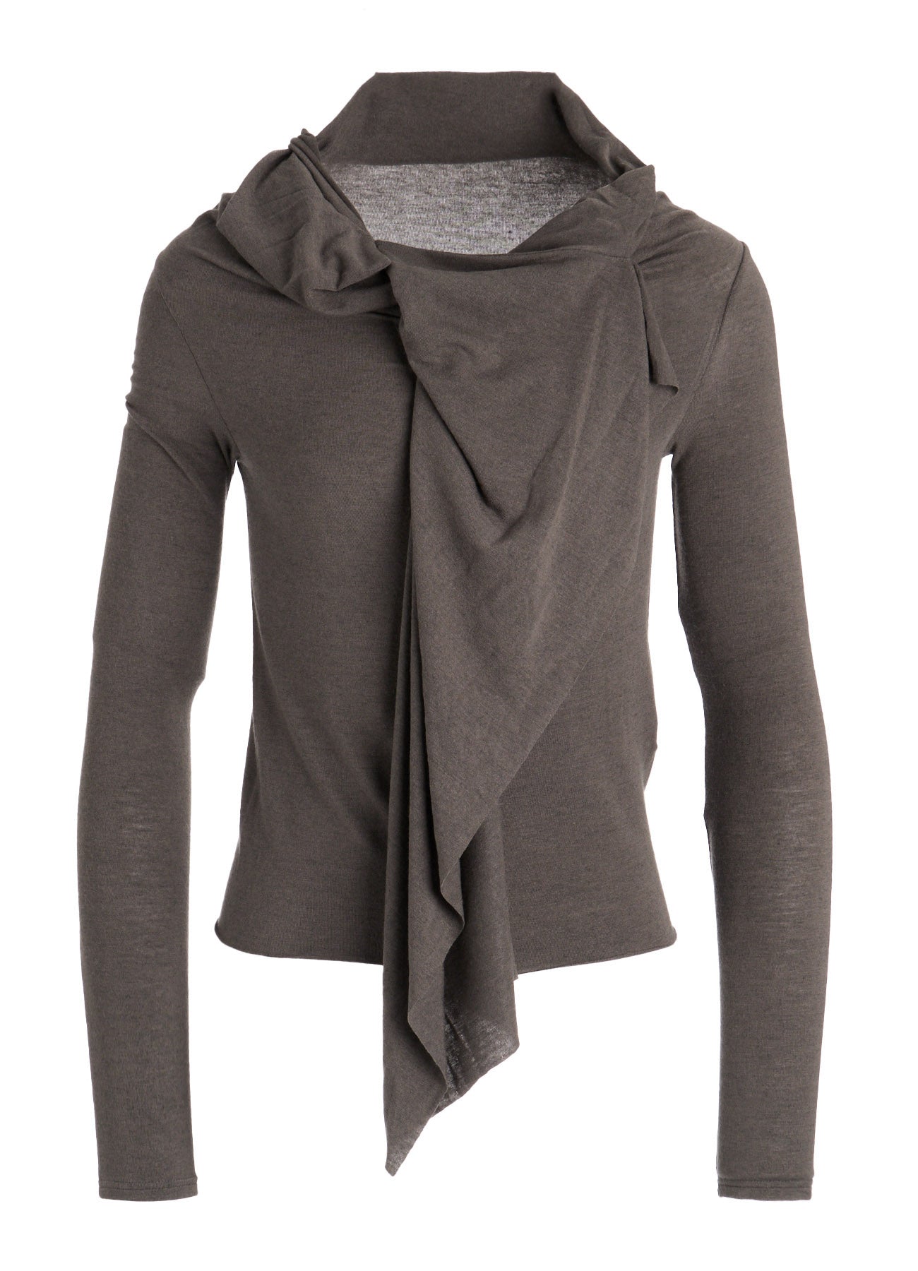GAUZE STRETCH JERSEY FRONT DRAPE T