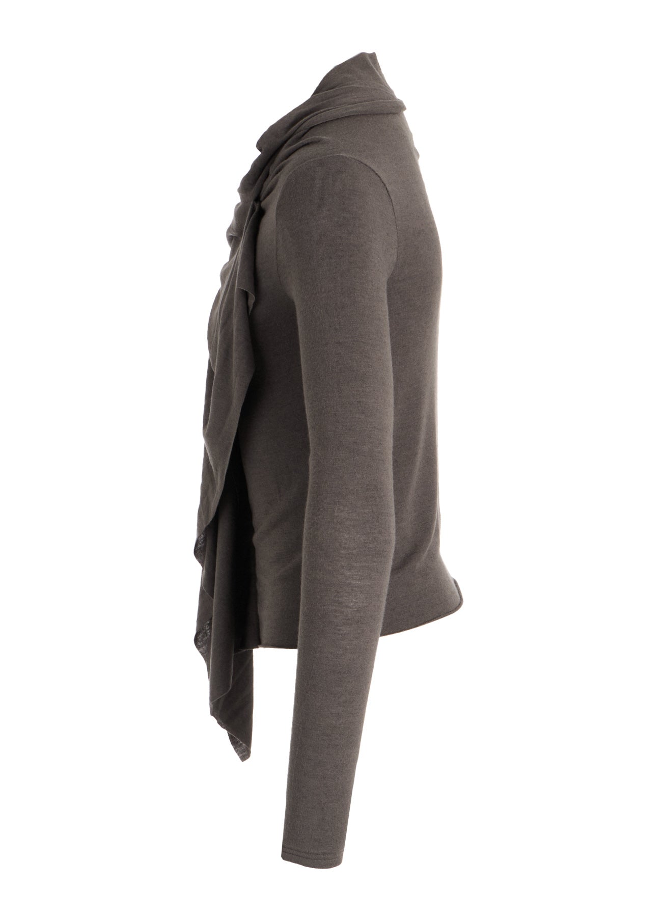 GAUZE STRETCH JERSEY FRONT DRAPE T