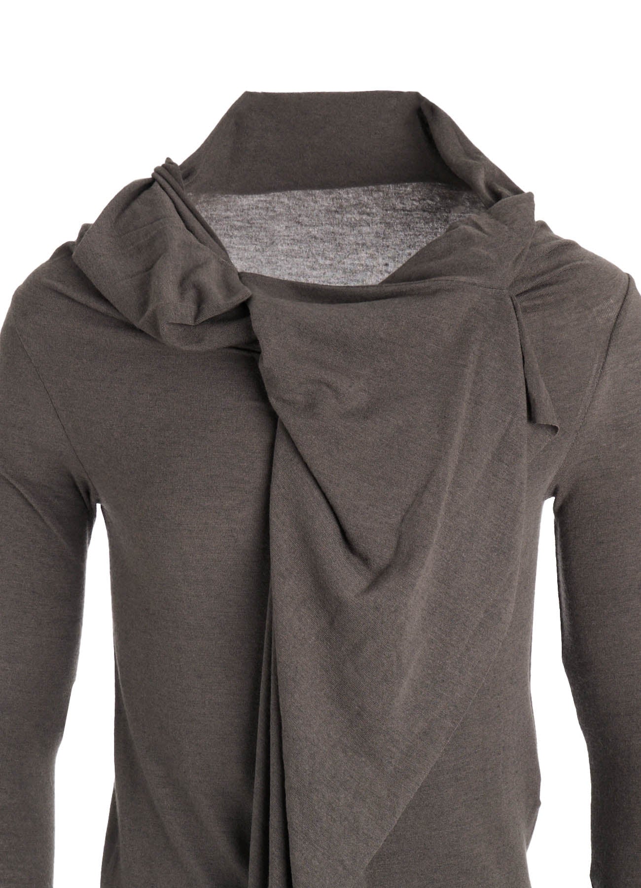 GAUZE STRETCH JERSEY FRONT DRAPE T