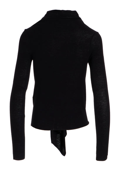 GAUZE STRETCH JERSEY FRONT DRAPE T