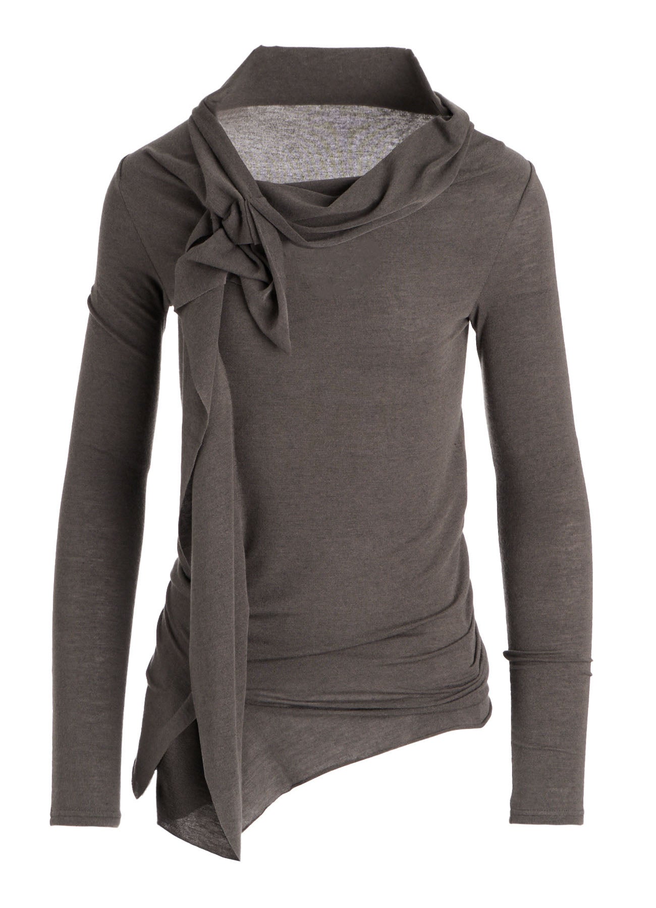 GAUZE STRETCH JERSEY DRAPED T