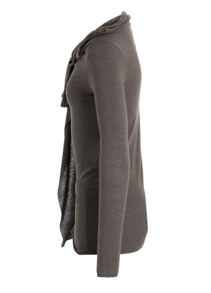GAUZE STRETCH JERSEY DRAPED T