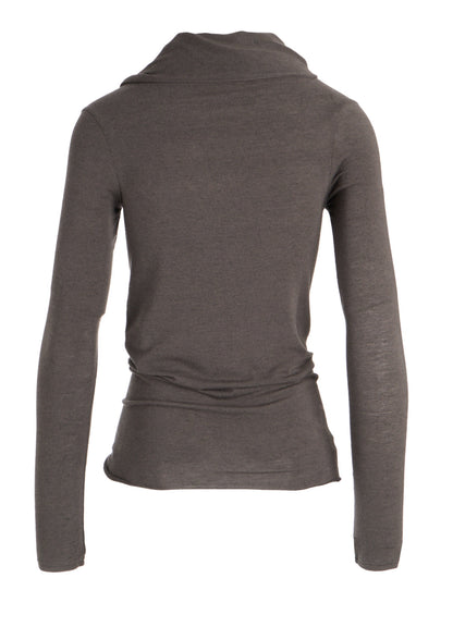 GAUZE STRETCH JERSEY DRAPED T